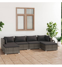 Salon de jardin 6 pcs avec...