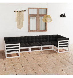 Salon de jardin 7 pcs avec...