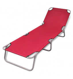 Chaise longue pliable Acier...