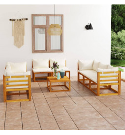 Salon de jardin 9 pcs avec...