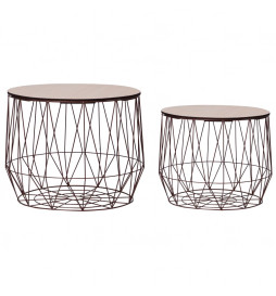 Tables basses 2 pcs Cuivre