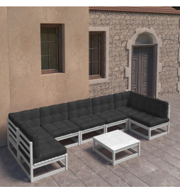 Salon de jardin 8 pcs avec...
