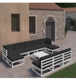 Salon de jardin 11 pcs avec...