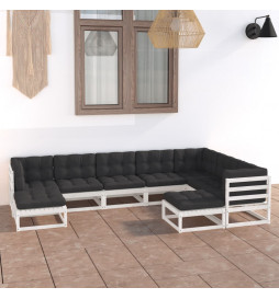 Salon de jardin 9 pcs avec...