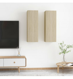 Meubles TV 2 pcs Chêne...