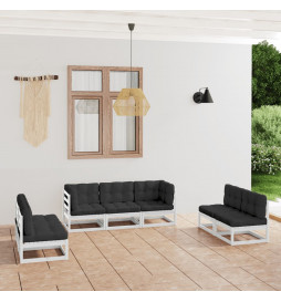 Salon de jardin 7 pcs avec...