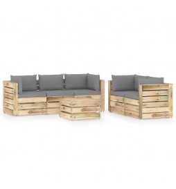 Salon de jardin 6 pcs avec...