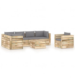 Salon de jardin 7 pcs avec...