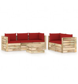 Salon de jardin 6 pcs avec...