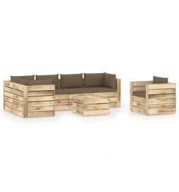 Salon de jardin 7 pcs avec...