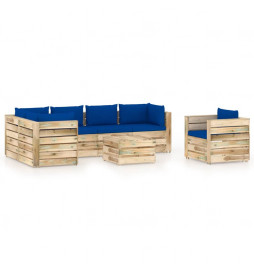 Salon de jardin 7 pcs avec...