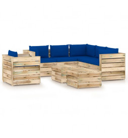 Salon de jardin 8 pcs avec...