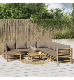 Salon de jardin 9 pcs avec...