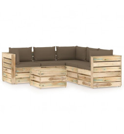 Salon de jardin 6 pcs avec...