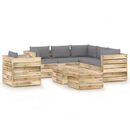 Salon de jardin 8 pcs avec...