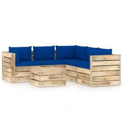 Salon de jardin 6 pcs avec...