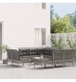 Salon de jardin 10 pcs avec...