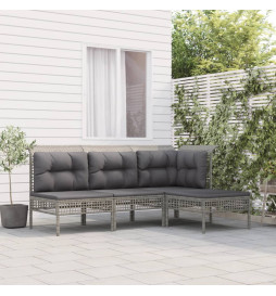 Salon de jardin 4 pcs avec...