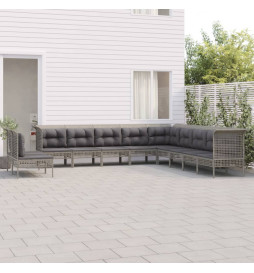 Salon de jardin 11 pcs avec...