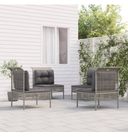 Salon de jardin 4 pcs avec...
