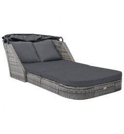 Chaise longue avec auvent...