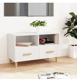 Meuble TV Blanc 80x36x50 cm...