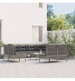 Salon de jardin 11 pcs avec...