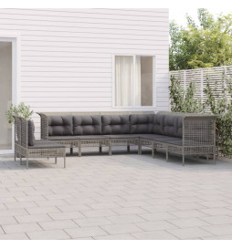 Salon de jardin 9 pcs avec...