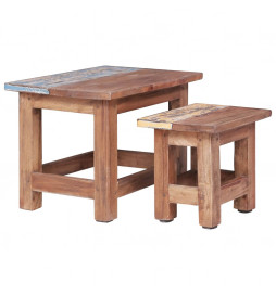 Tables gigognes 2 pcs Bois...