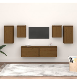 Meubles TV 6 pcs Marron...