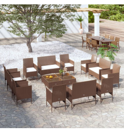 Salon de jardin 16 pcs avec...