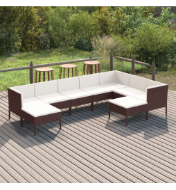 Salon de jardin 9 pcs avec...