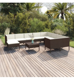 Salon de jardin 11 pcs avec...