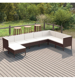 Salon de jardin 8 pcs avec...
