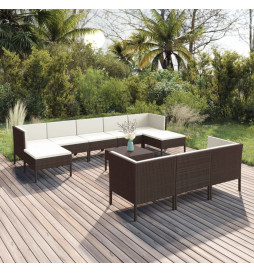 Salon de jardin 11 pcs avec...