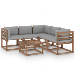 Salon de jardin 6 pcs avec...