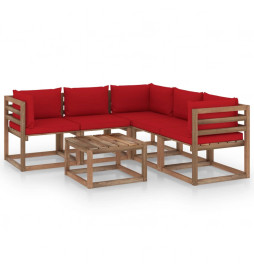 Salon de jardin 6 pcs avec...