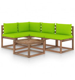 Salon de jardin 5 pcs avec...