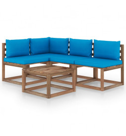 Salon de jardin 5 pcs avec...