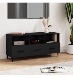 Meuble TV Noir 102x35x50 cm...
