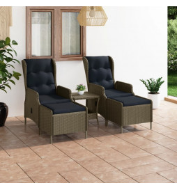 Salon de jardin 3 pcs avec...