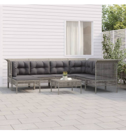 Salon de jardin 8 pcs avec...