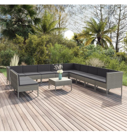 Salon de jardin 12 pcs avec...