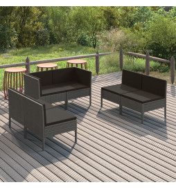 Salon de jardin 6 pcs avec...