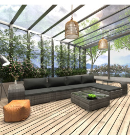 Salon de jardin 8 pcs avec...
