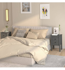 Tables de chevet 2 pcs Gris...