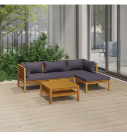 Salon de jardin 5 pcs avec...