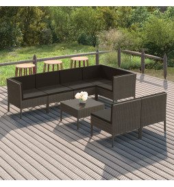 Salon de jardin 8 pcs avec...