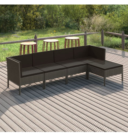 Salon de jardin 5 pcs avec...