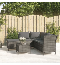Salon de jardin 4 pcs avec...